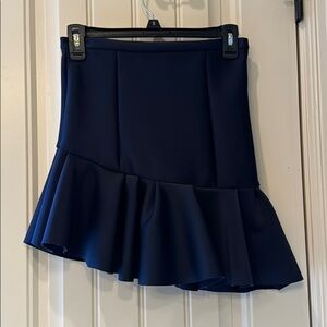 Elegant Navy Blue Ruffle Skirt